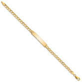 10k Semi-solid Curb Link ID Bracelet